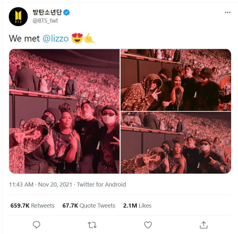 Photo: BTS shares candid snapshots with Lizzo from LA