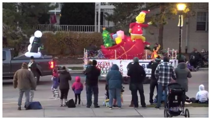 People watch a Christmas parade in Waukesha, Wisc., on Nov. 21, 2021, shortly before tragedy struck. Photo: Twitter