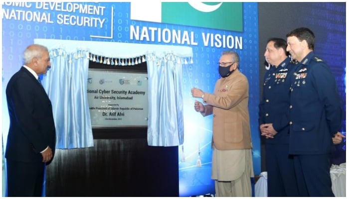 President Arif Alvi inaugurates Pakistans first-ever, National Cyber Security Academy in Islamabad Photo: APP