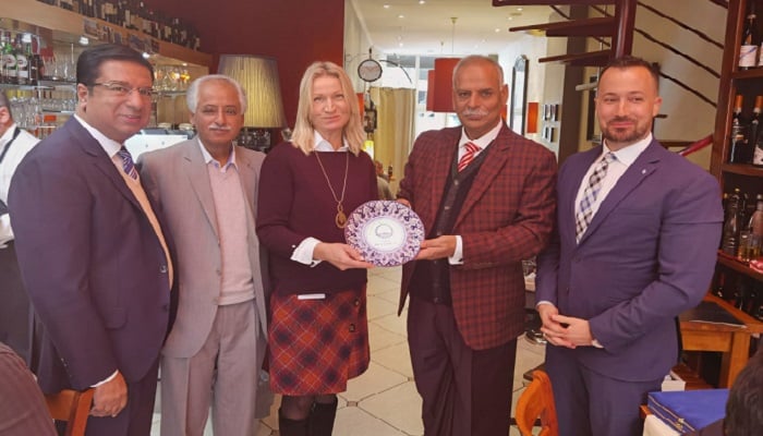 A delegation of experts from various Pakistani educational institutions with Elina Bardram (centre), the director for International Relations at the European Commission’s Directorate-General for Climate Action. Photo: Courtesy our correspondent