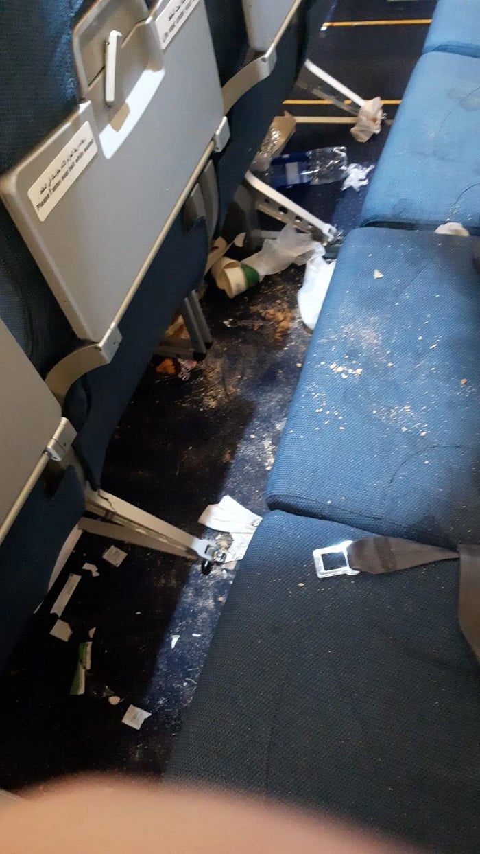 All manners down the toilet: Passengers turn PIA plane into a trash can