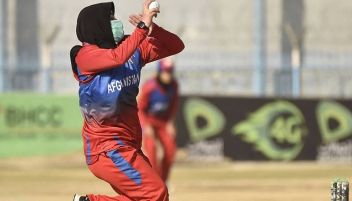A player from Afghanistans women cricket team is seen bowling in this file photo. — Reuters/File