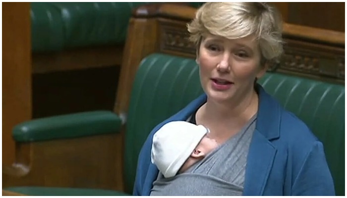 Stella Creasy wants clearer rules after being told she could not bring her young son into the chamber at parliament during debates Handout PRU/AFP