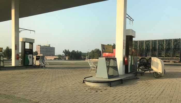 A deserted petrol pump in Pakistan. Photo: Twitter