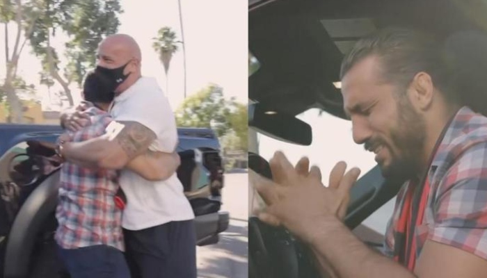 Dwayne Johnson surprises Navy vet with his Personal Custom Truck