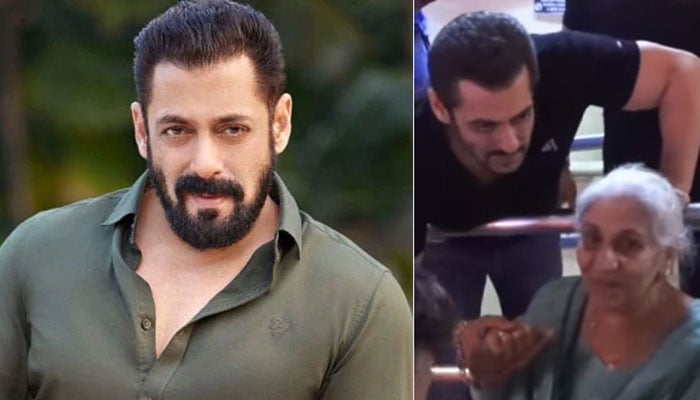 Salman Khan wins hearts as he stops to take blessings of an elderly fan