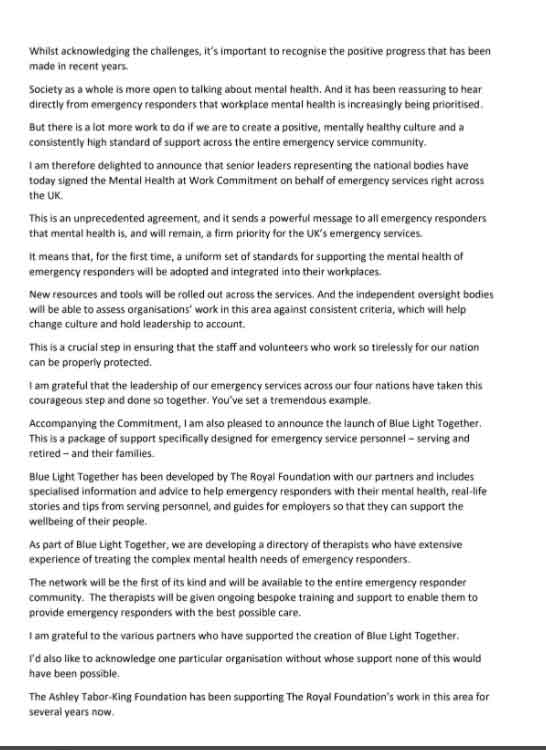 Full text of Prince Williams speech that elicited response from anti-monarchy group