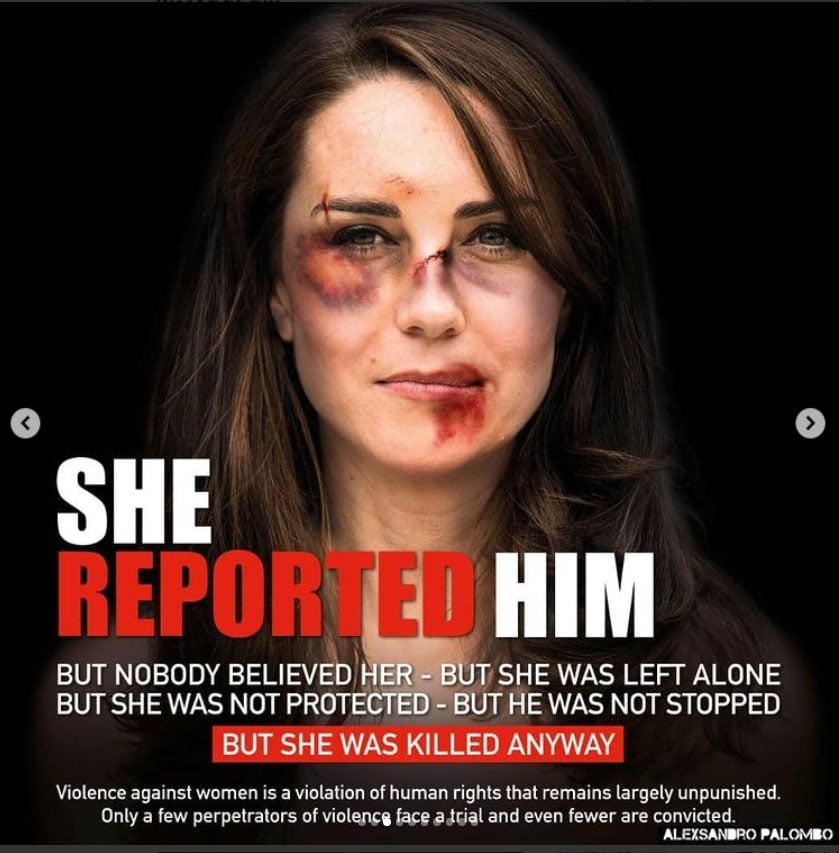 Kate Middleton’s doctored images used for domestic violence campaign