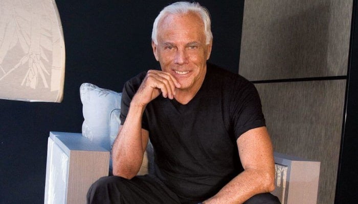 Fashion designer Giorgio Armani was awarded the Knight Grand Cross on Friday