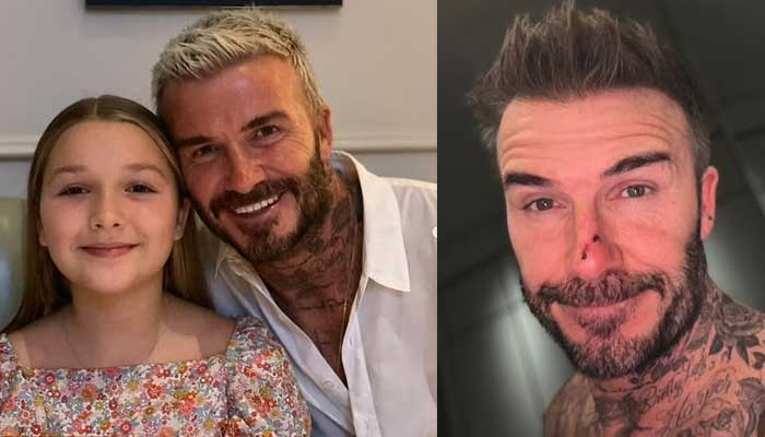 Victoria Beckhams hubby David Beckham bleeds after daughter bites him in face