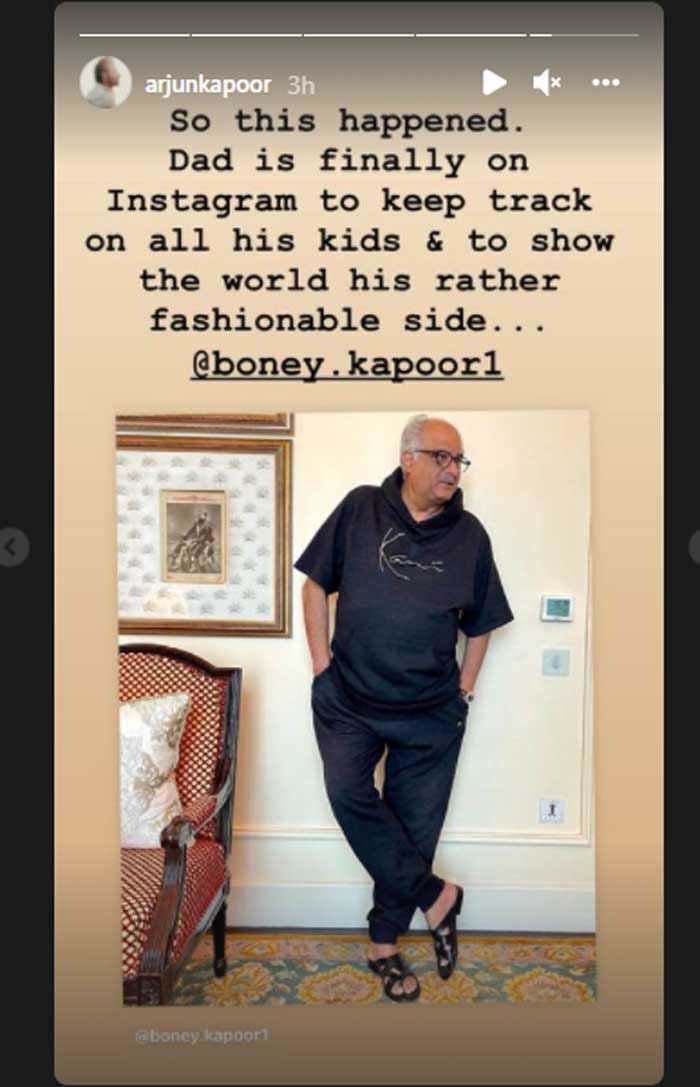 Boney Kapoor joins Instagram to ‘keep track on all his kids’, reveals Arjun Kapoor