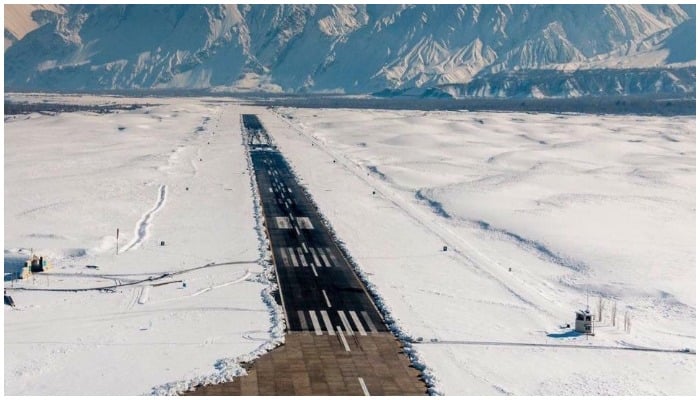 A click of the Skardu Airports runway. — Twitter