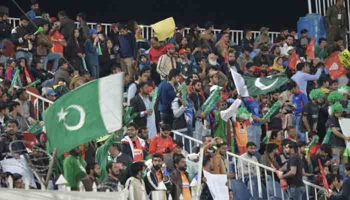 Spectators watch a match in this file photo.