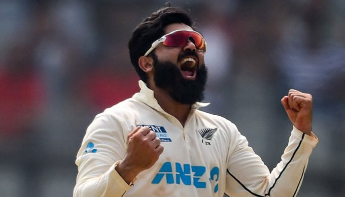 New Zealand left-arm spinner Ajaz Patel. Credit: AFP File Photo