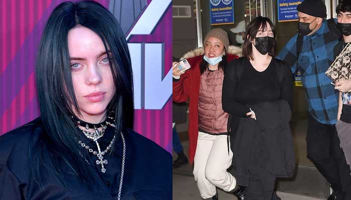 Billie Eilishs bodyguards protect her from overzealous fans at JFK Airport