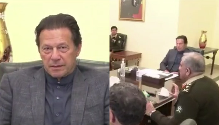 Prime Minister Imran Khan chairs a meeting to review overall security situation in the country in Islamabad on December 6, 2021. — PM Office