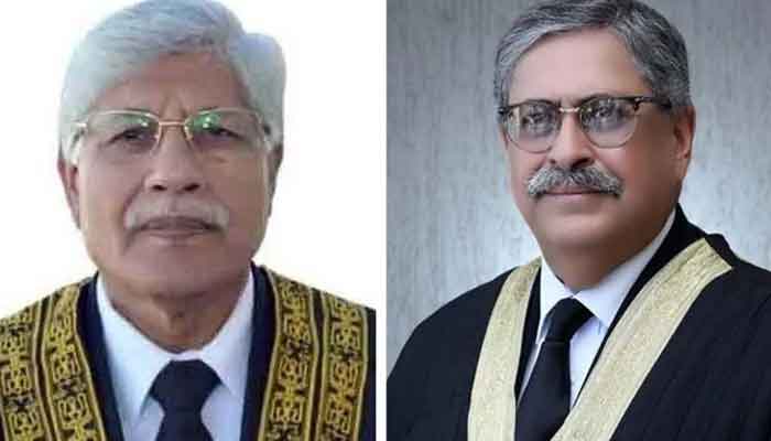 Ex-GB CJ Rana Shamim (left) and IHC CJ Athar Minallah (right). Photos: Geo.tv/ file