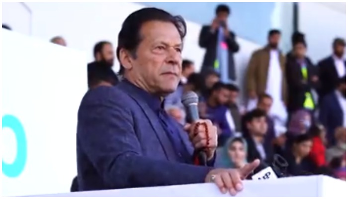 Prime Minister Imran Khan addressing the inauguration ceremony of Pakistans biggest sports programme, Kamyab Jawan Sports Drive’ on on December 6, 2021