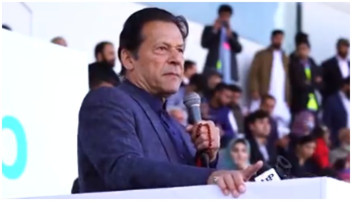 Prime Minister Imran Khan addressing the inauguration ceremony of Pakistans biggest sports programme, Kamyab Jawan Sports Drive’ onon December 6, 2021