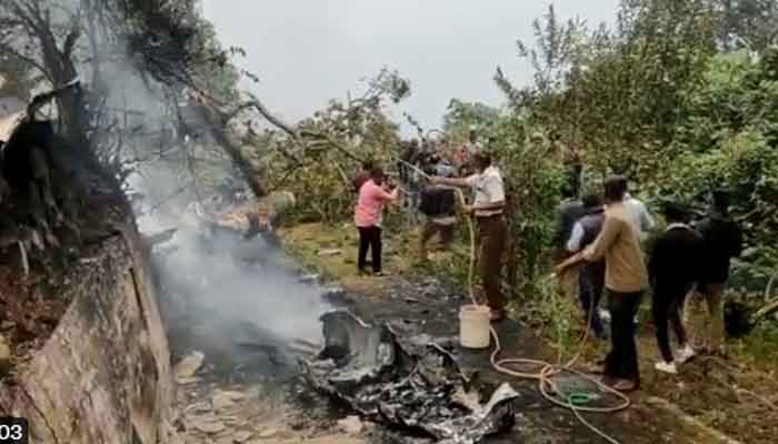 Indian Army helicopter with CDS Gen Bipin Rawat on board crashes