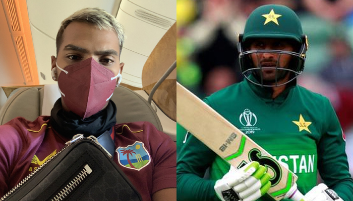 West Indies T20I captain Nicholas Pooran (left) and Senior all-rounder Shoaib Malik (right). — Twitter/Reuters