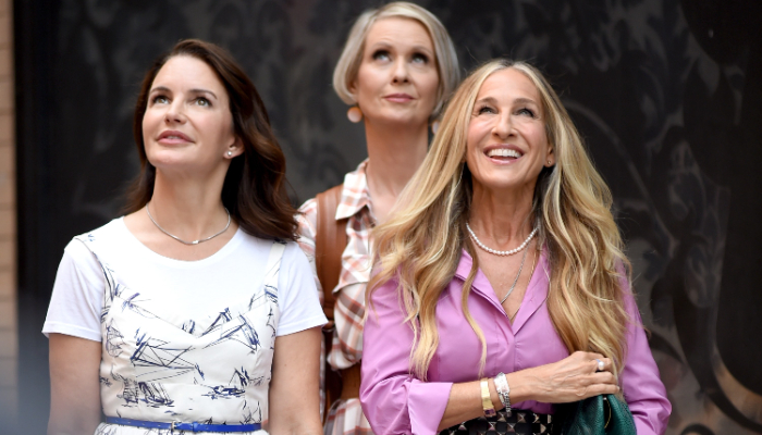 Cast members of Sex and the City reunited on the red carpet of the shows reboot in New York on Wednesday