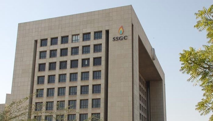 A file photo of the Sui Southern Gas Company (SSGC) building in Karachi.