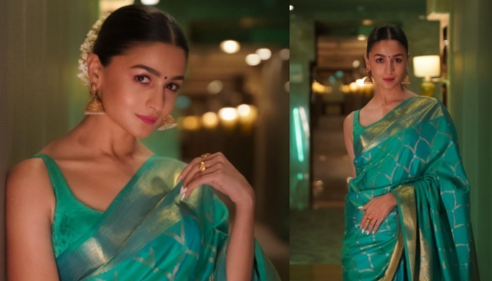Alia Bhatt stuns in South Indian ethnic wear during ‘RRR’ promotions