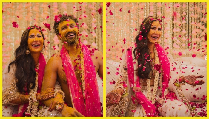 Vicky Kaushal, Katrina Kaif all smiles in enchanting stills from Haldi ceremony