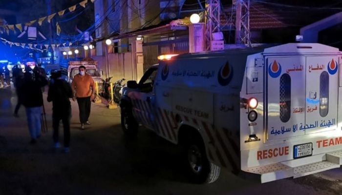 A powerful explosion ripped through a Palestinian camp in Tyre, Lebanons southern port city. Photo - Reuters