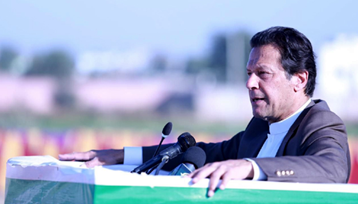 Prime Minister Imran Khan addressing a public procession, in Mianwali, on December 11, 2021. — Facebook/Imran Khan
