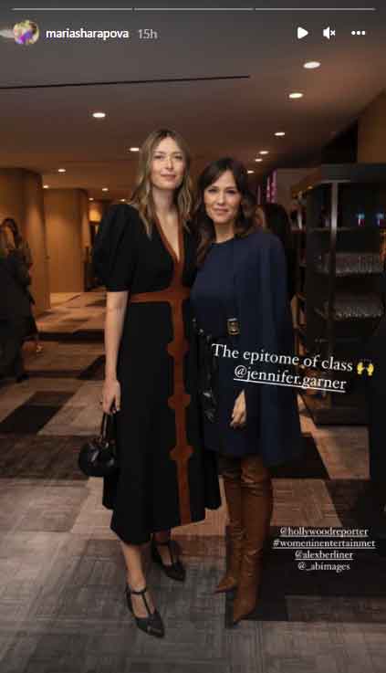 Maria Sharapova calls Ben Afflecks former wife Jennifer Garner an epitome of class