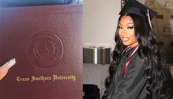 Megan Thee Stallion celebrates as she becomes a college graduate