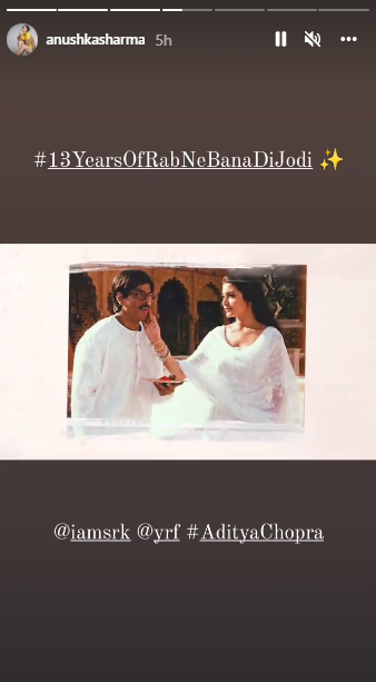 Anushka Sharma gets nostalgic celebrating 13 years of ‘Rab Ne Bana Di Jodi’