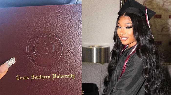 Megan Thee Stallion celebrates as she becomes a college graduate