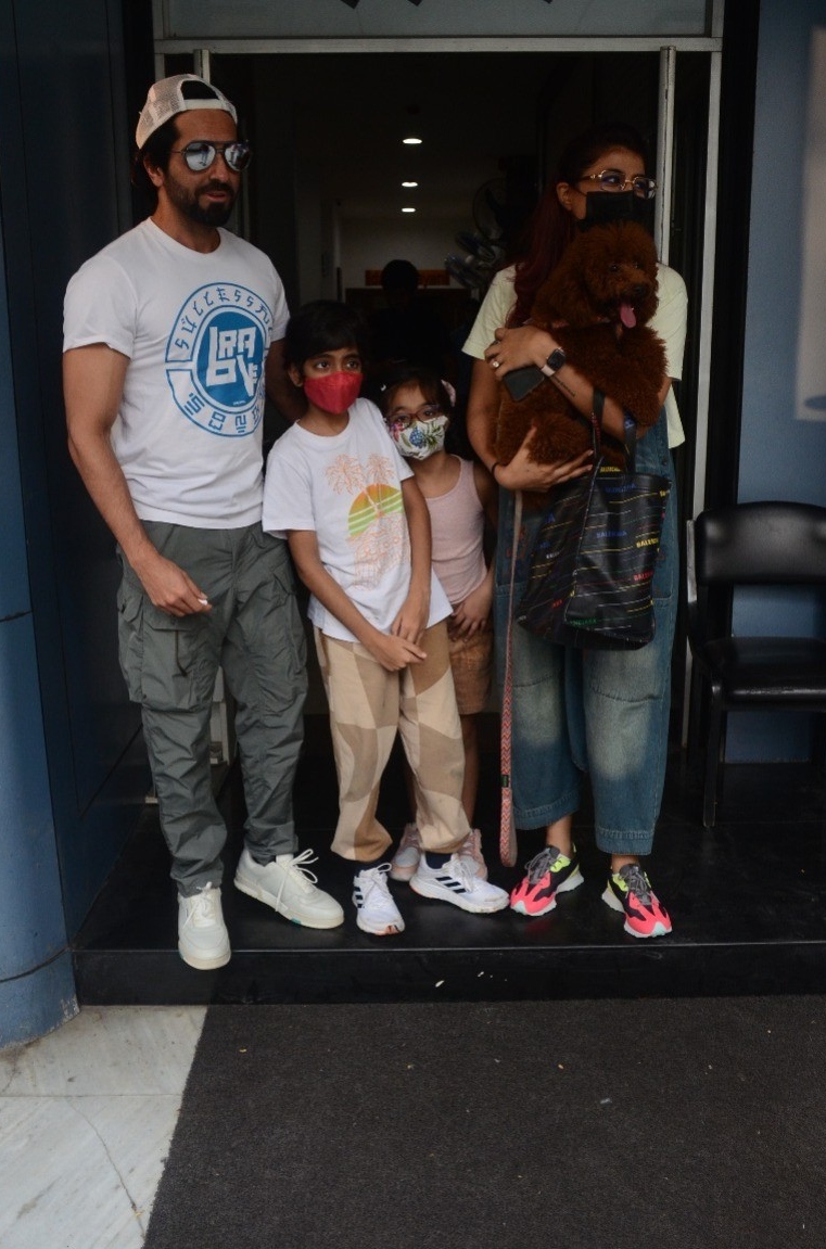 Ayushmann Khurrana, wife Tahira Kashyap sport casual look in family outing: Pics