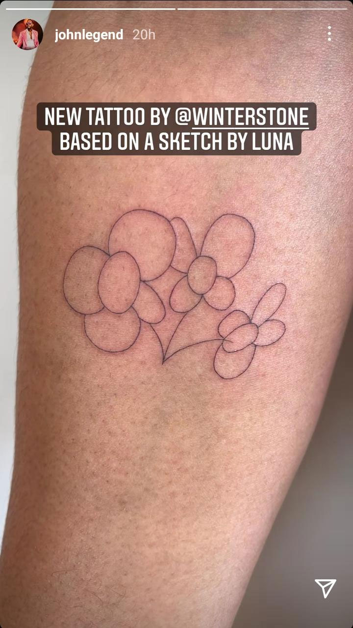 John Legend finally gets a tattoo based on daughter Luna’s drawing