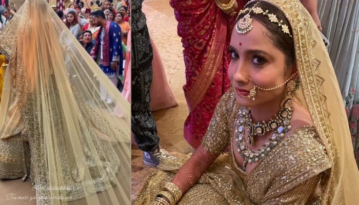 Lokhande, who previously dated late Sushant Singh Rajput, tied the knot at Mumbais Grand Hyatt