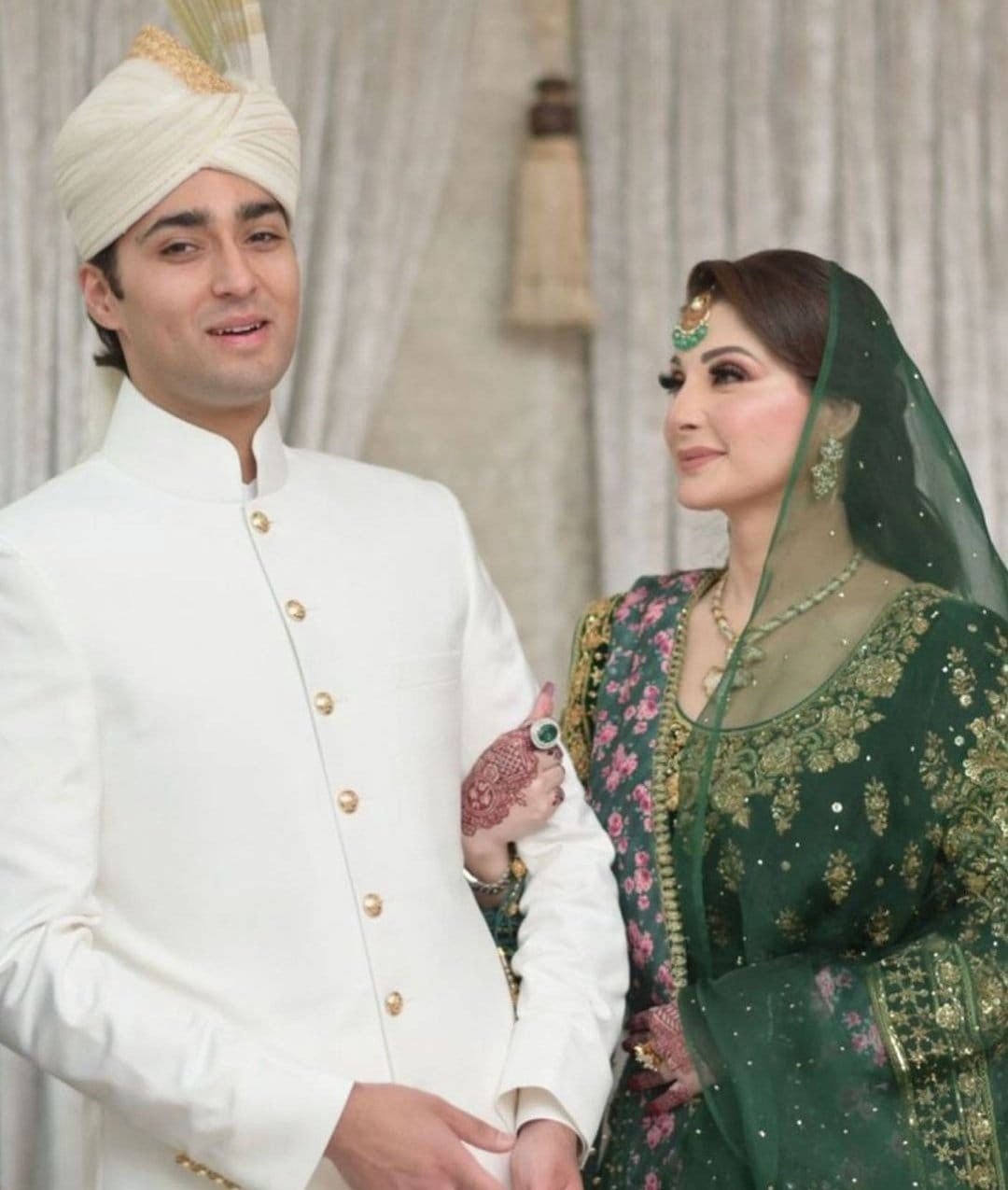 Watch: Maryam Nawaz dresses up to the nines for son Junaid Safdars wedding event