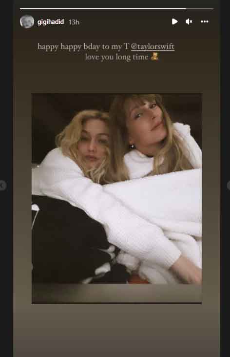 Gigi Hadid shares unseen photo with Taylor Swift on singers birthday