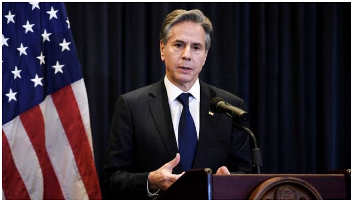 US Secretary of State Antony Blinken speaks at a press conference at the Fairmont Hotel in Jakarta, Indonesia December 14, 2021. Photo: Reuters