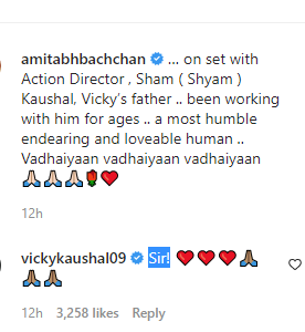 Vicky Kaushal is all hearts for Amitabh Bachchan for his sweet post