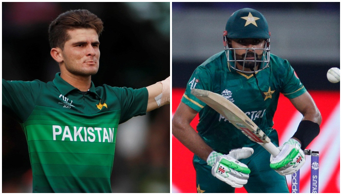 Shaheen Shah Afridi (left) and Babar Azam. — Reuters/File