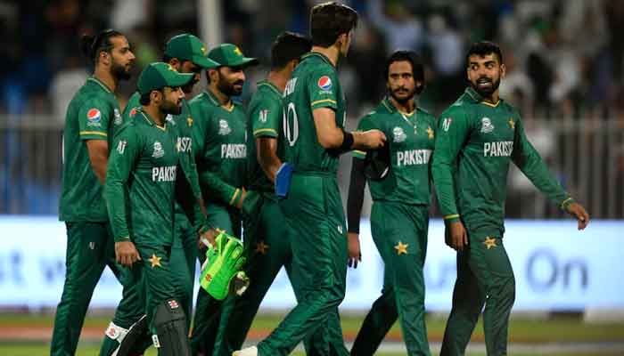 Pakistan cricket team leave the field after winning a match. Photo: AFP