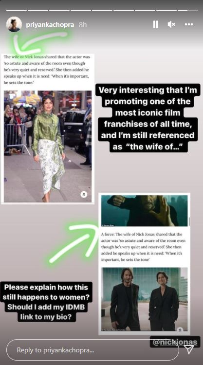 Priyanka Chopra slams media outlet for labelling her Nick Jonas wife