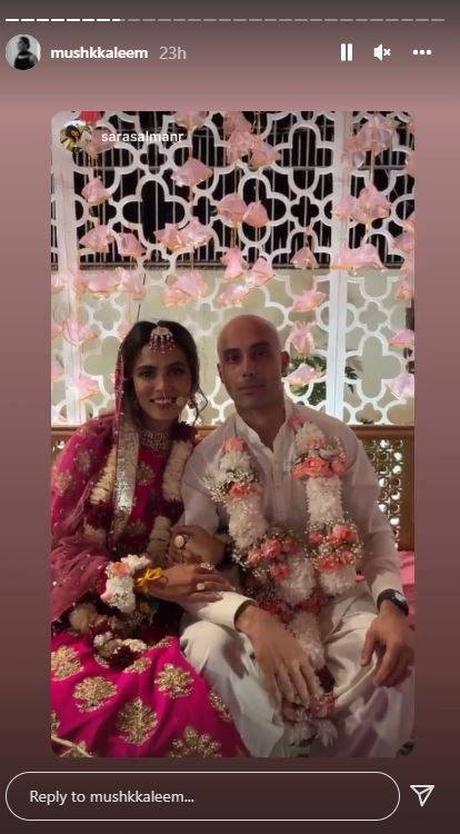 Mushk Kaleem is officially married to beau Nadir! See Photos Here