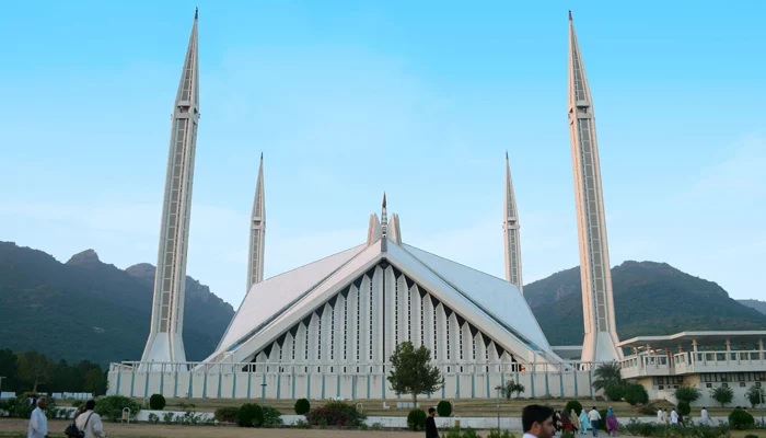 A wide-view of Islamabads Shah Faisal Mosque. Photo: Geo.tv/File