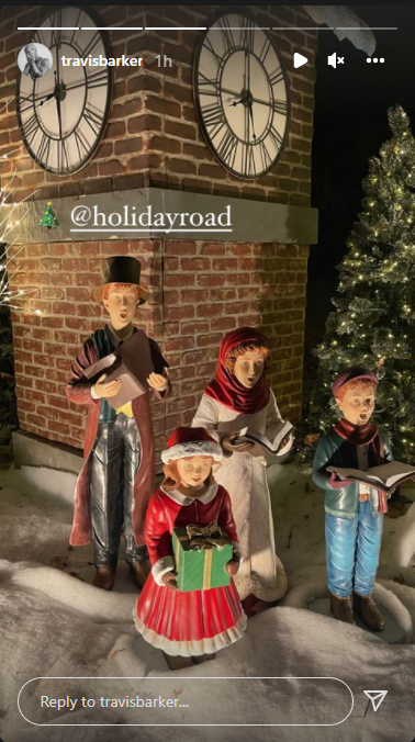 Kourtney Kardashian, Travis Barker enjoy festive mood at Disneyland with the kids