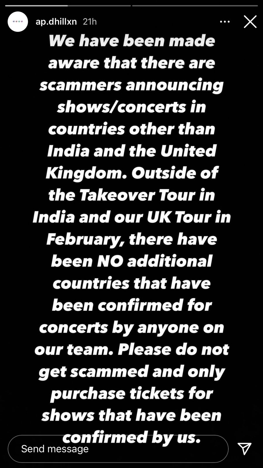 Indian singer AP Dhillon denies reports of upcoming Pakistan concerts