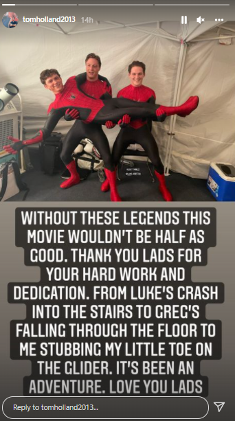 Tom Holland heaps on praises for Spider-Man: No Way Home stunt doubles